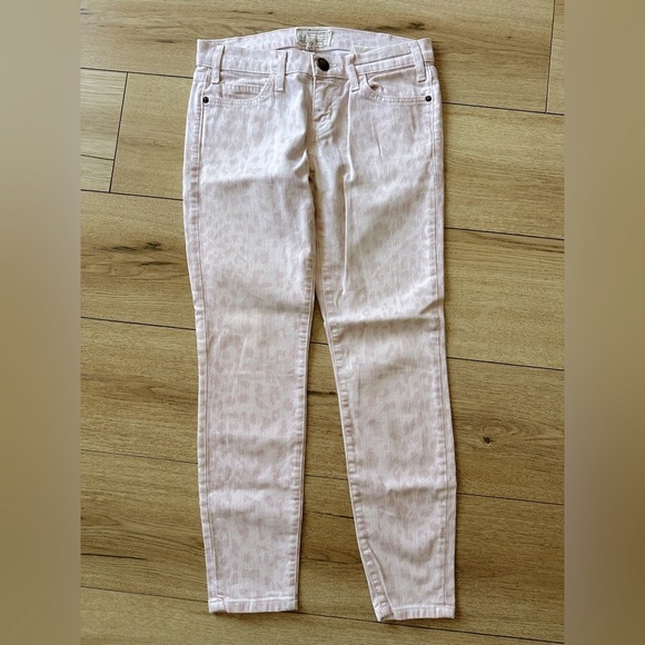 Current/Elliott The Stiletto Dusty Peach True Skinny Cropped Ankle Jeans 25/0 - Picture 2 of 5